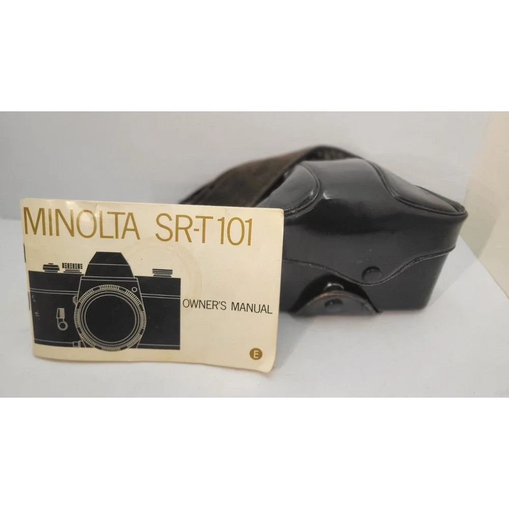 Vintage Minolta SR-T 101 35mm SLR Film Camera Body with Case, Strap & Manual